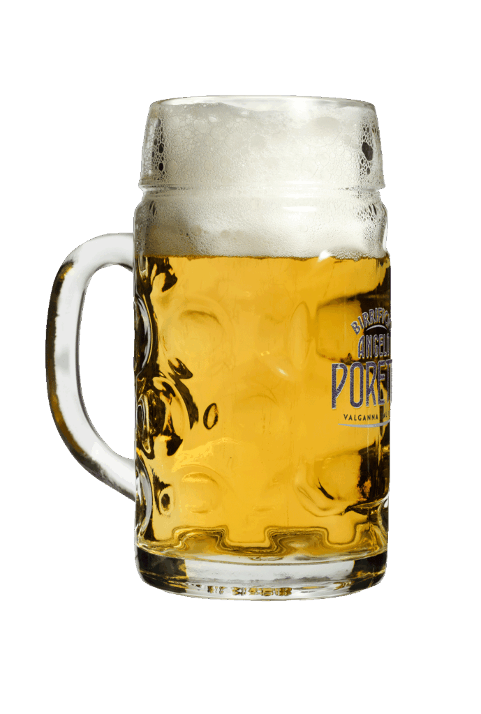 boccale per bere birra in vetro per ristorante, bar, hotel decorato con serigrafia personalizzata