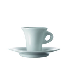 tazza Aida Caffè con piattino, realizzata in porcellana dura feldspatica