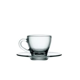 Tazza Ischia Caffè con piatto in vetro