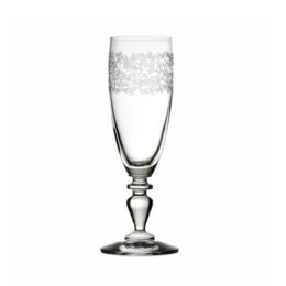 Eloise flute Garden decoration with geometric lines and floral designs made with laser to create a pantograph effect