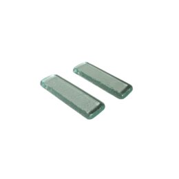 Shiro cutlery rest in hammered transparent glass