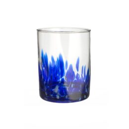 The Volterra Blue Effect Glass is a masterpiece that embodies the artisanal tradition of Italian blown glass.