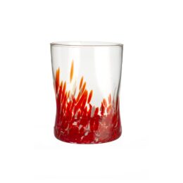 The Volterra Red Effect Glass is a handcrafted masterpiece that celebrates the tradition of Italian blown glass.