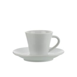 Tazza Conica Caffè con Piatto in porcellana