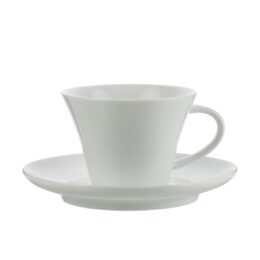 Tazza Conica Tè con Piatto in porcellana