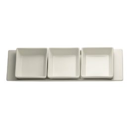 Vassoio Rettangolare con 3 Coppette Quadro