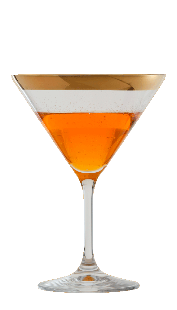 Coppa a stelo in vetro da cocktail per barman