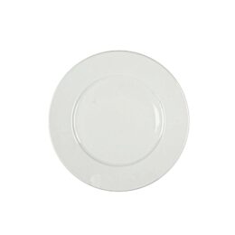 piatto frutta in porcellana bianca con falda larga