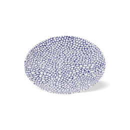 piatto stone 26 cm con decoro in blu negativo
